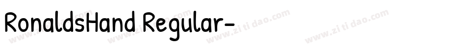 RonaldsHand Regular字体转换